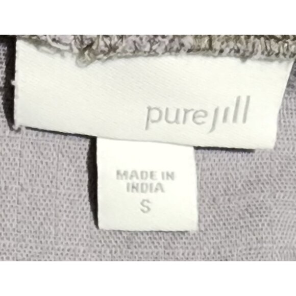 Pure Jill Womens Minimalist Gray Cowl Neck Top With Pockets 100% Cotton Size S - Picture 4 of 7